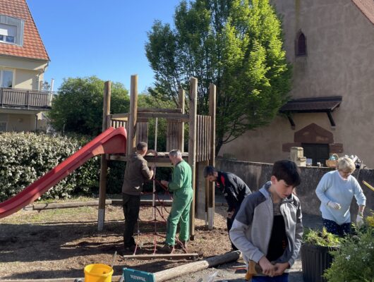Travaux aire de jeu de la laube